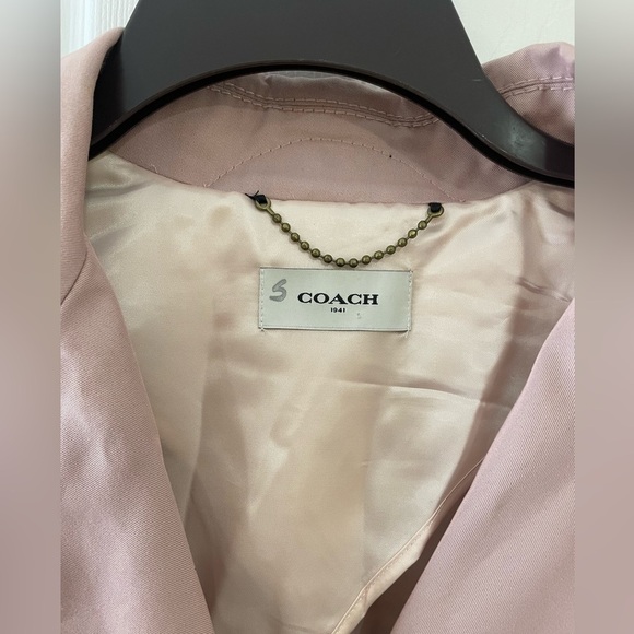 Like new! Coach military style Trench Coat pink size S - Picture 6 of 14